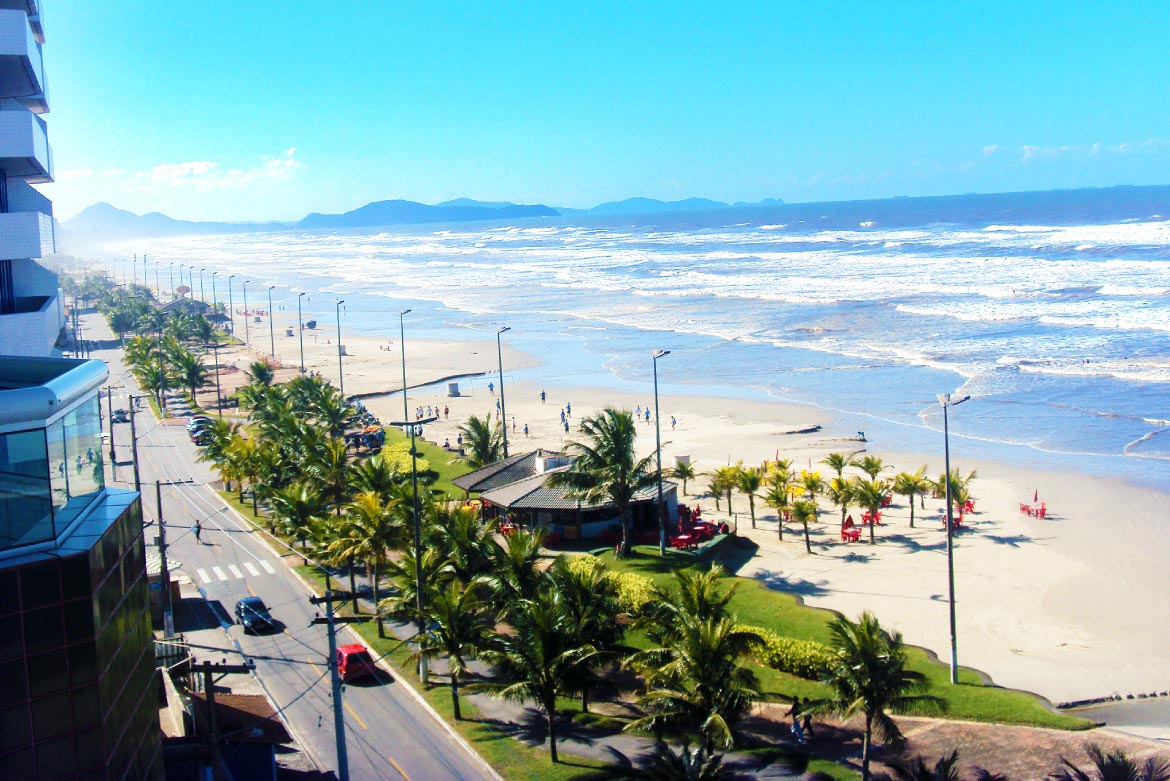 Foto da praia de Caiçara - Praia Grande/SP